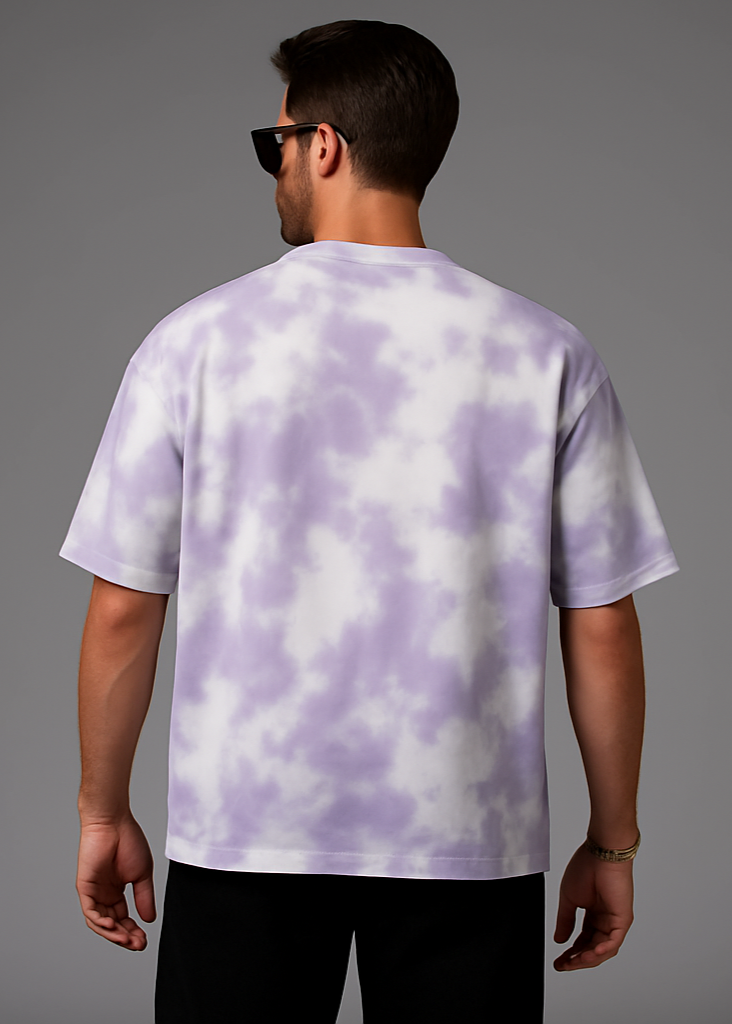 White Lavender Tie Dye Studio Back