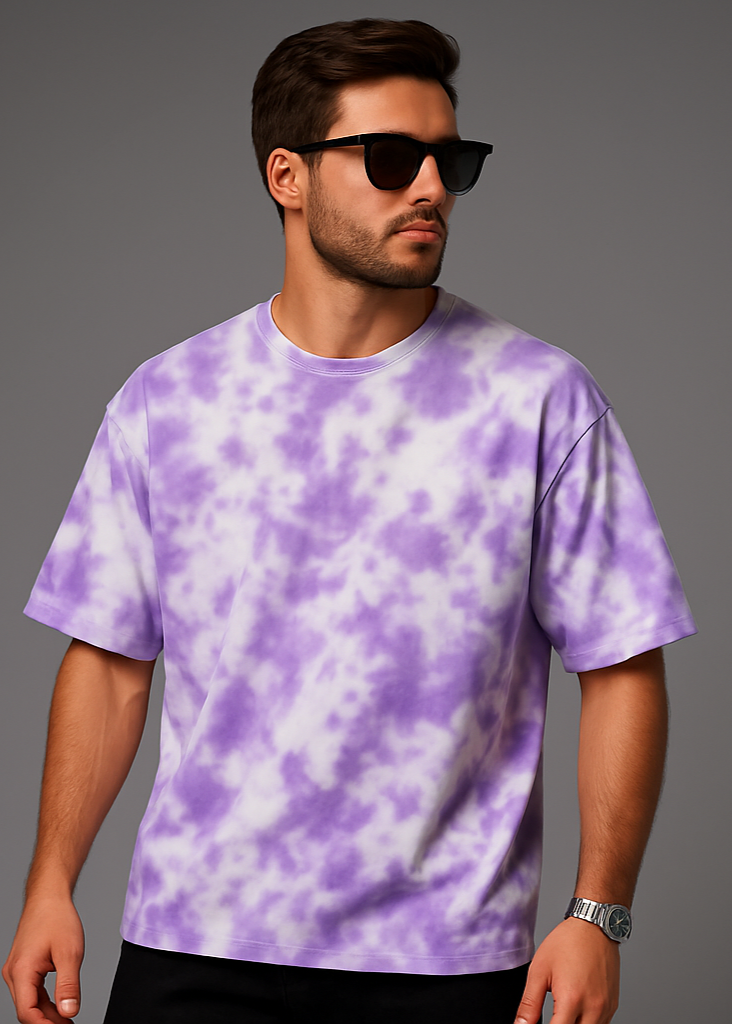 White Lavender Tie Dye Studio Front